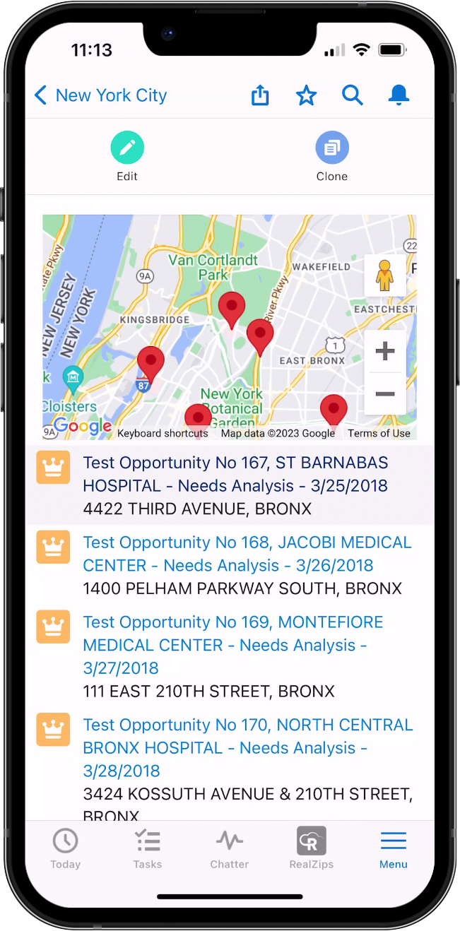 Simple Mobile Map Mobile Maps - RealZips
